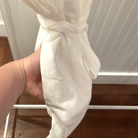 NWT - Lulu’s white button-up short sleeve midi dress - size large - Picture 7 of 11